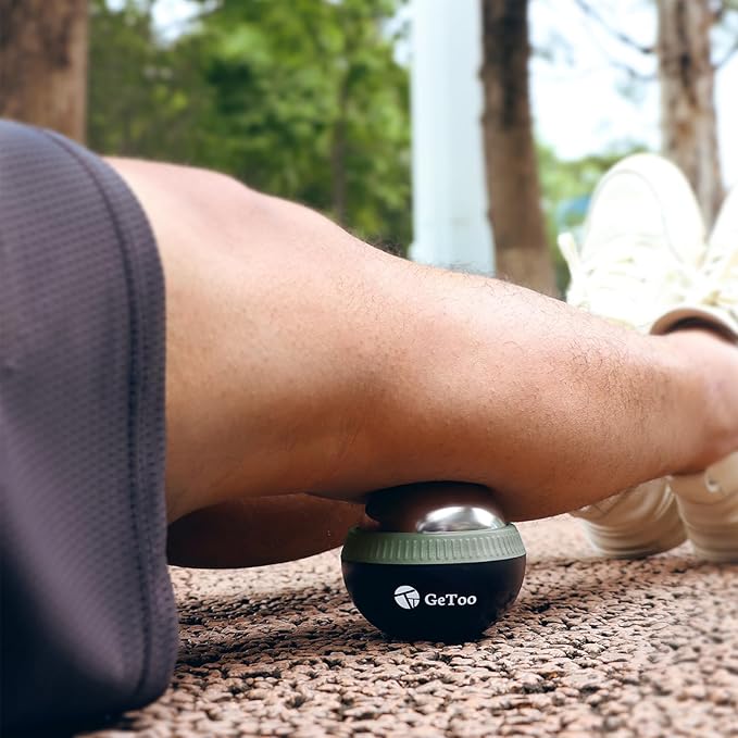 Cryosphere Cold Massage Roller Ball - 2.8 Inch Ice Massage Ball for Deep Tissue, 6 Hours Cold Therapy, Detachable Rolling Ball, Sage and Black