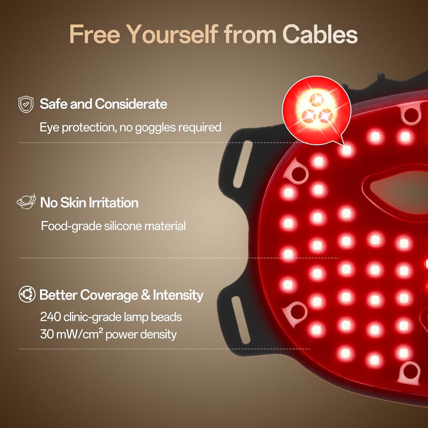 SUERBEATY Red Light Mask, 7 Colors Red Light Mask for Face, Cordless & Portable for Home & Travel, Rechargeable, Lightweight, Facial Skin Care for Women - Mom, Sister, Girlfriend and Wife - Black