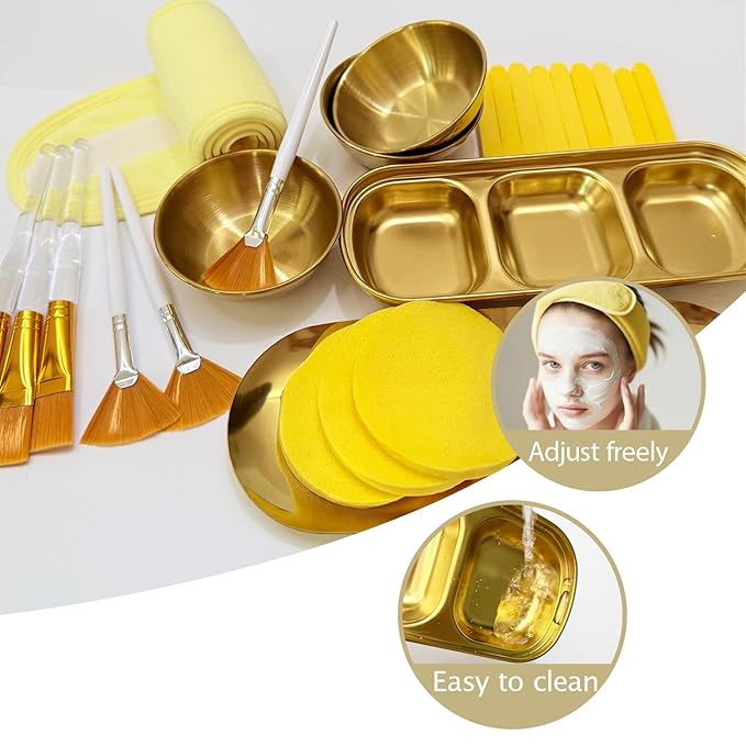 24 Pcs Facial Bowls Esthetician, Facial Bowl and Brush Set,Mixing Bowls for Women Facial Mask Mixing Kit