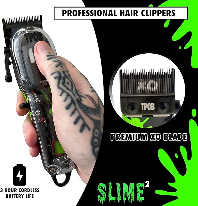 TPOB Slime 2 Professional Hair Clippers Collection (Black with Splatts)