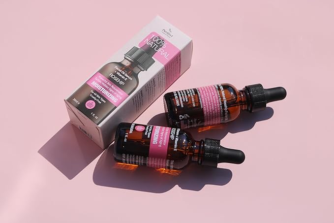 MADE IN USA 100% NATURAL Facial Glass skin Serum Gua Sha Oil 30ml 1 fl oz (Natural 100 Rosehip Oil)