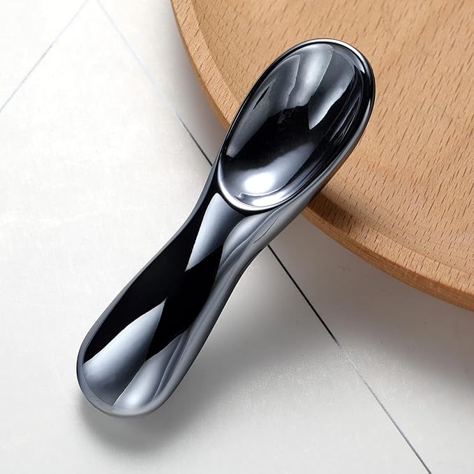 HOTACE Terahertz Energy Stone Gua Sha Scraper Tools Lymphatic Drainage Massager Facial Beauty Tools-Spoon Shape