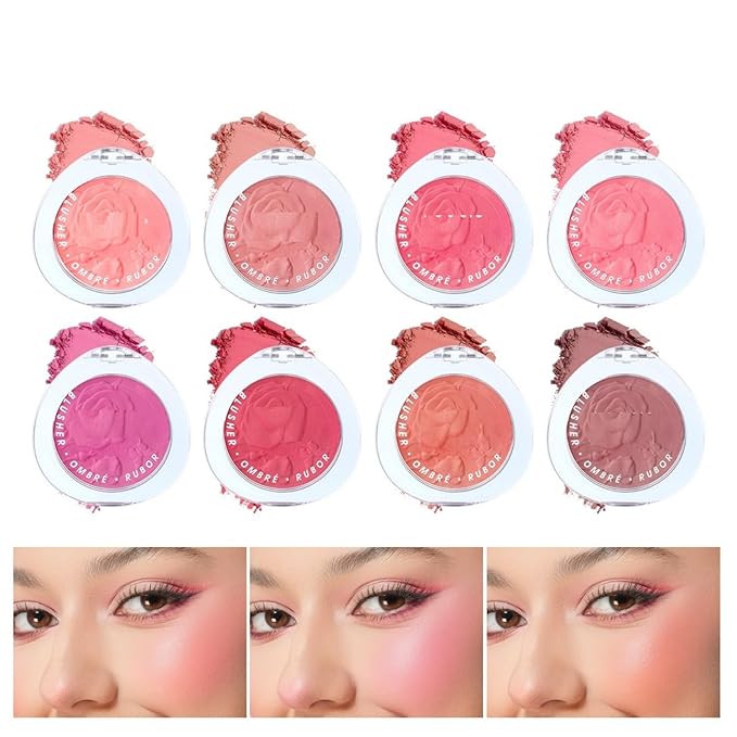 MAEPEOR Matte Face Blush 8 Colors Lightweight Natural (Color 01)