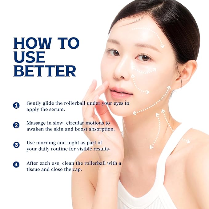 Re.SPN Peptide Firming Roller Eye Serum – For Puffy Eyes, Wrinkles & Dark Circles with Gua Sha Applicator, Vegan, Eye Peptide, Niacinamide, K-Beauty (0.67 fl oz)