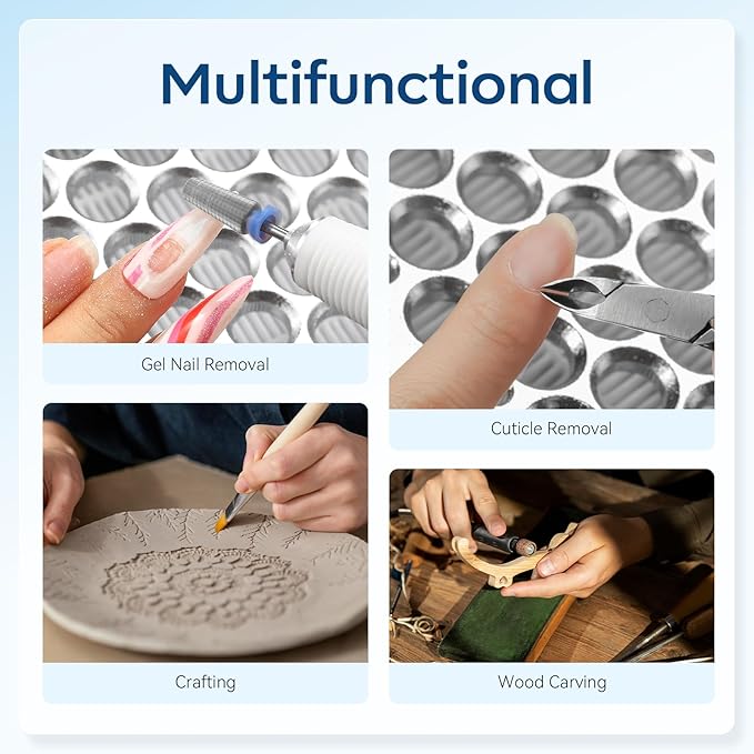 Makartt Nail Dust Collector: Rechargeable Fan Nail Extractor Vacuum with Reusable Filter, 4000 RPM Powerful Suction, Adjustable Speed Portable for Manicure Salon Home (Sylvee)