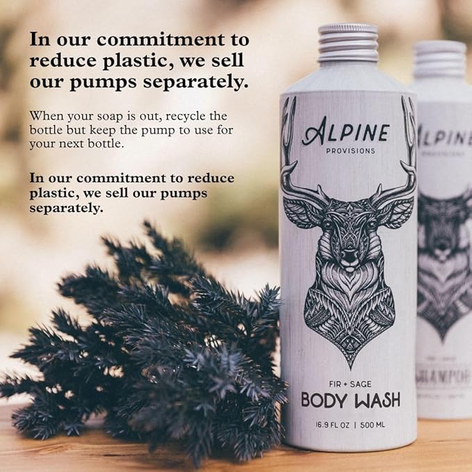 Alpine Provisions Natural Lavender + Juniper Body Wash – Hydrating Cleanser for Dry and Oily Skin with Jojoba & Coconut Oil Extracts – Vegan, Sulfate-Free, Plastic-Free - 16.9 fl oz