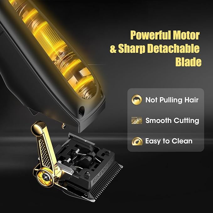 RESUXI Hair Clippers for Men Cordless Hair Trimmer Electric Shavers for Men Set,Professional Barber Clippers for Haircut Grooming Kit+Foil Blade Shaver+Zero Gapped Trimmer,Gift for Him