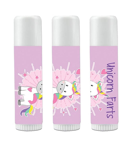 12 Unicorn Farts Lip Balm Favors Girls