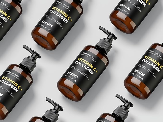 Vitamin C Serum with Collagen – Firming & Plumping Face Serum, Anti-Aging, Hydrating, Fine Lines & Wrinkles, Collagen production - 8oz