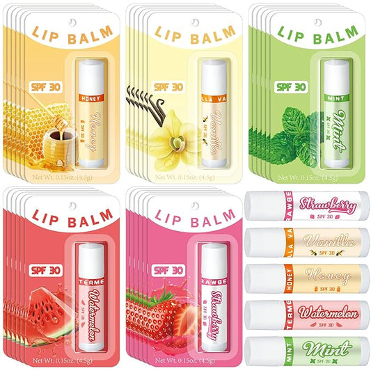 30 Pack Lip Balms SPF 30 Travel