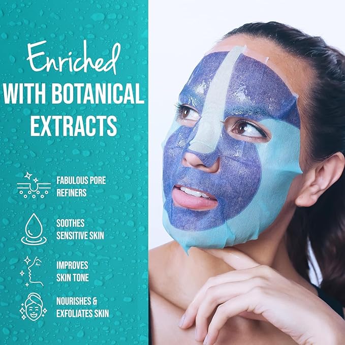 masque BAR Pretty Animalz Animal Character Sheet Mask, Korean Skin Care, Korean Spa Masks for All Skin Types, Spa Gifts, Birthday Party Gifts, Girls' Night, Skincare Party, Assorted Pack of 6