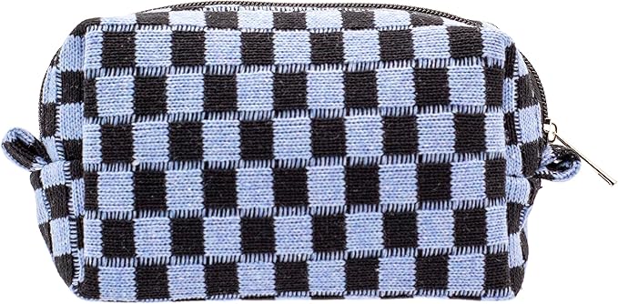 Pazimiik checkered makeup bag for