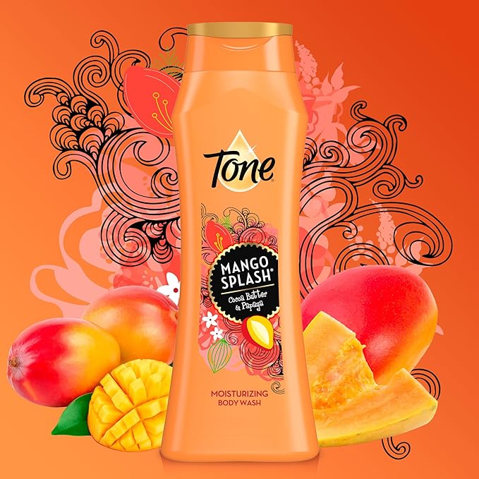 Tone Body Wash, Mango Splash, 16 Ounce (Pack of 6)
