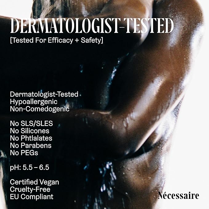 Nécessaire The Body Wash Eucalyptus - Natural Body Wash for Women & Men, Replenishing Shower Gel with Niacinamide, Vitamin C/E + Omega 6/9. Oil-In-Gel Cleanse, 8.4 fl oz.