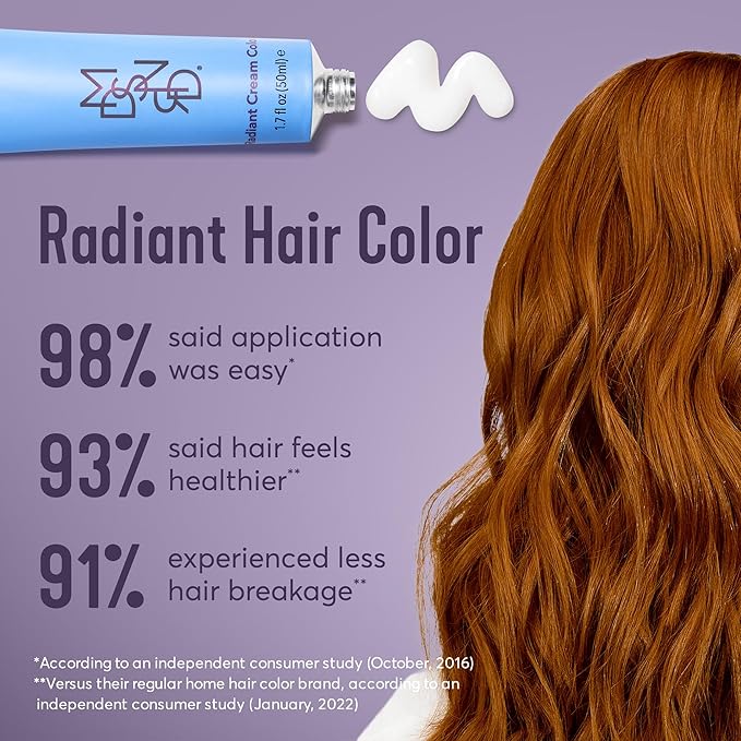 Madison Reed Radiant Hair Color Kit | 7NCG Light Golden Copper (Genova Red) for 100% Gray Hair Coverage | Dimensional Salon-Quality Permanent Hair Dye | PPD-Free & Ammonia-Free | 1 Pack