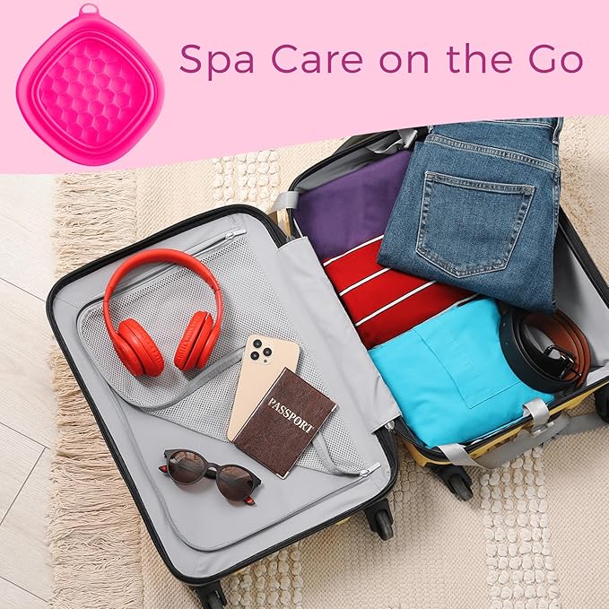 SaporeArt Ice Face Bowl, Upgraded Wider & Deeper Collapsible Silicone Facial Ice Bath Bowl with Built-In Ice Mold, Soothes Puffiness & Redness, Ideal for Home and Travel