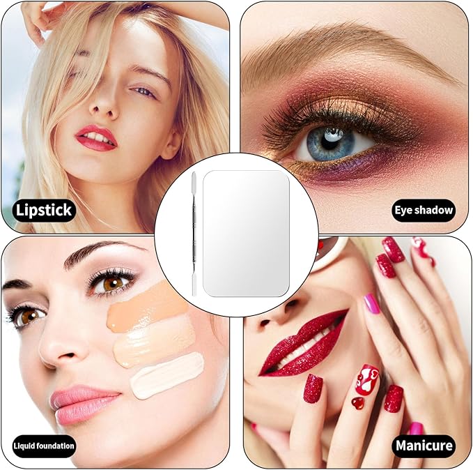 Makeup Foundation Mixing Nail Palette - Stainless Steel