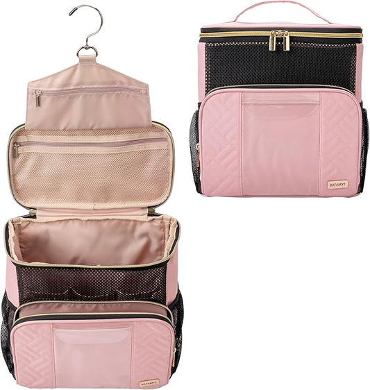 Women's hanging travel toiletry bag