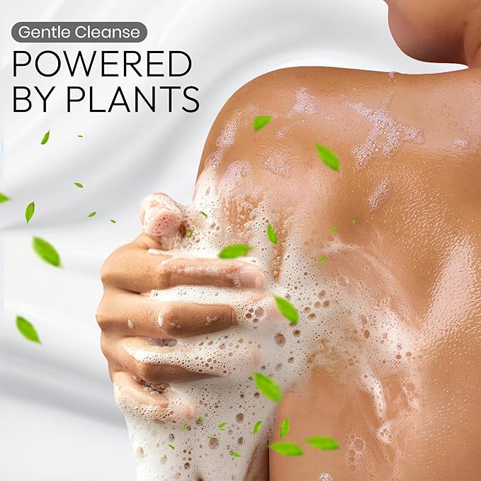 Natural Body Wash for Women, Mens Full Body Wash for Sensitive Skin by Squalane, Shea Butter& Aloe Vera, Sulfate Free Shower Gel & Bath Soap from Japan 16.5 Fl Oz 2EA Cassis & Leaf Green