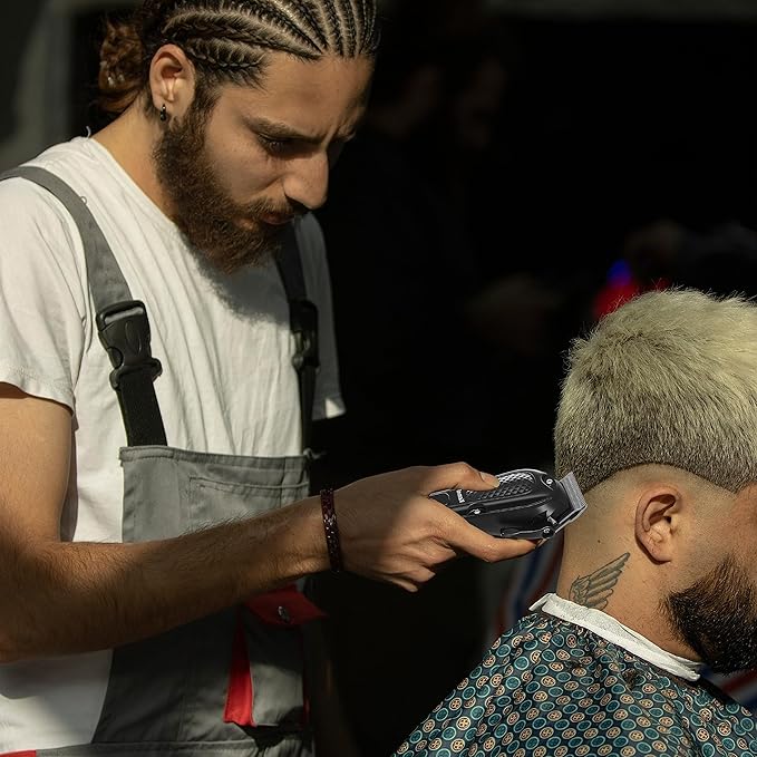 KEMEI Hair Clippers for Men, Professional Barber Clipper for Hair Cutting Cordless & Corded, Rechargeable Beard Trimmer