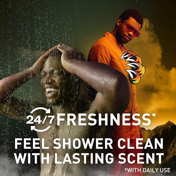 Old Spice Cleansing Body Wash for Men, 3X Defense, 24/7 Shower Fresh with Lasting Scent, 2-in-1 Body & Face Wash, Bearglove with Crisp Orchard Scent, 33.4 (Pack of 4)