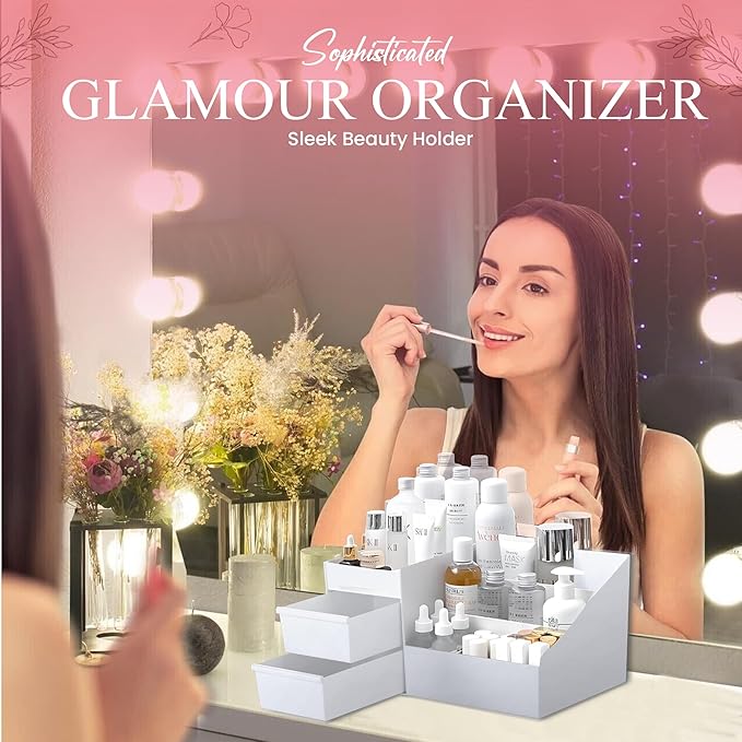 Makeup organizer countertop with 4