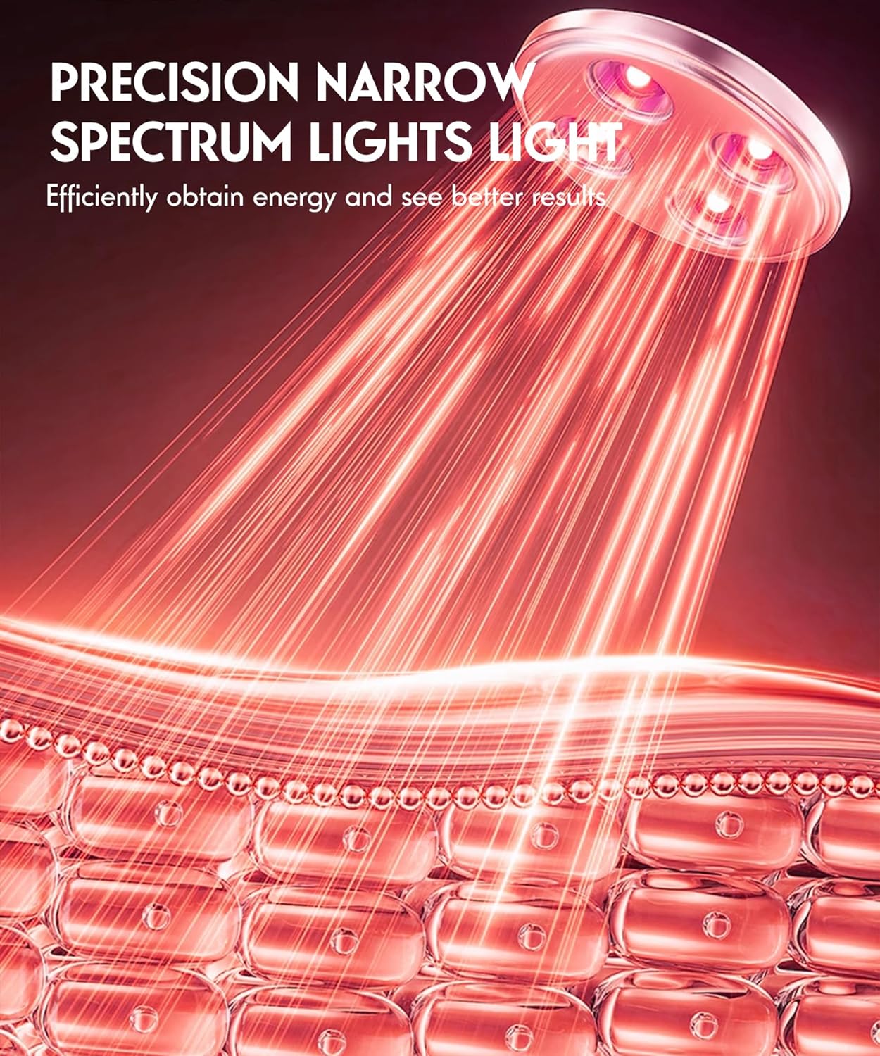 Yahi Red Light for Face and Neck, Rechargeable and Ergonomic Design for Home & Travel, Cordless Face Mask Light, White