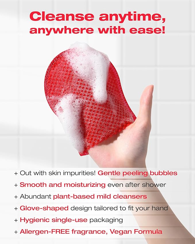 Exfoliating bubble body scrub wash