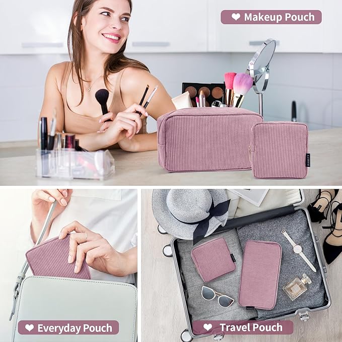 Magefy 2 pcs makeup bags