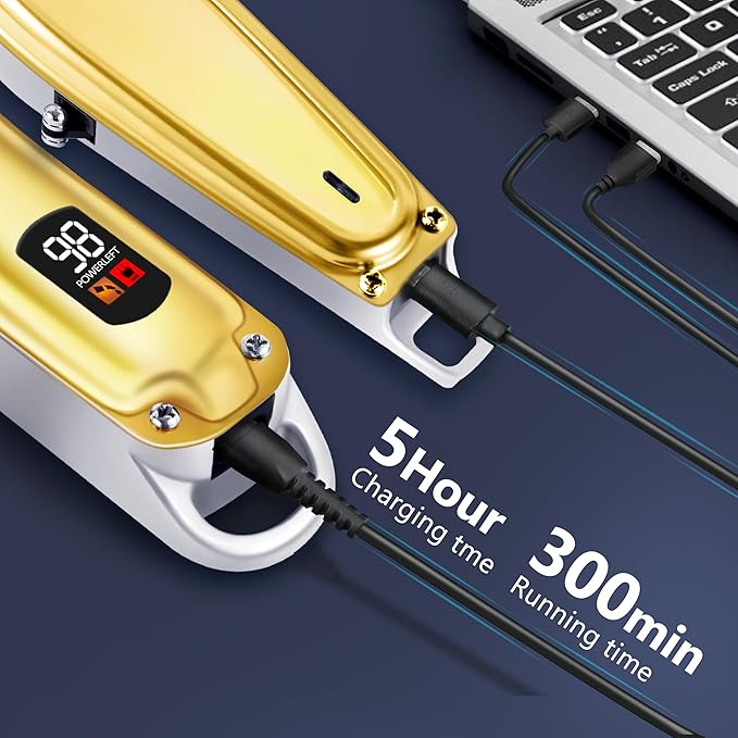 Professional Hair Clippers for Men- Hair Cutting Kit,T-Blade Trimmer Combo- Cordless Barber Clipper Set with LED Display, Birthday Gifts for Men Women