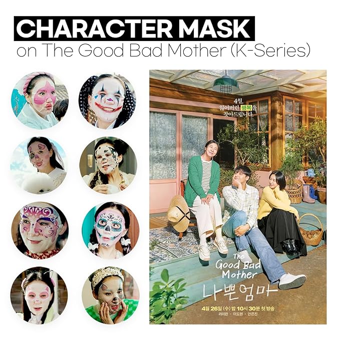 Epielle Animal Character Sheet Masks | Korean Beauty Masks for All Skin Types | Pack of 6 | Face Mask, Birthday Party Gift, Girls' Night, Spa Day, Spa Night | Korean Skincare, Spa Gifts for Women