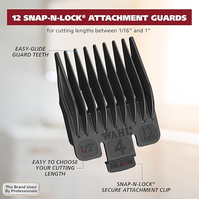 Wahl Clipper Cordless Chrome Pro Hair Clippers for Men and Battery Hair Trimmer Combo for Full Haircuts and Touch-Up Trims – Model 3026590