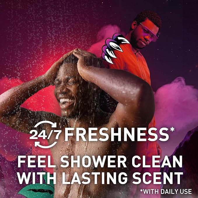 Old Spice Cleansing Body Wash for Men, 3X Defense, 24/7 Shower Fresh with Lasting Scent, 2-in-1 Body & Face Wash, NightPanther with Rich Warm Scent, 33.4 (Pack of 4)