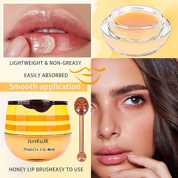 3 Pcs Bee Lip Balm Honey Exfoliator