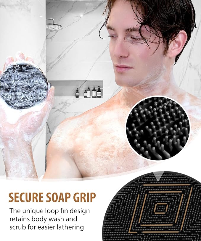 Silicone body scrubber - loop