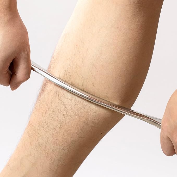 Gua sha Tool gua sha Stainless Steel iastm Tool Gussha Massage Tool Muscle Scraping Tool for Soft Tissue Therapy and Reduce Arms,Back, Legs, Neck Muscle Pain(hulian)………