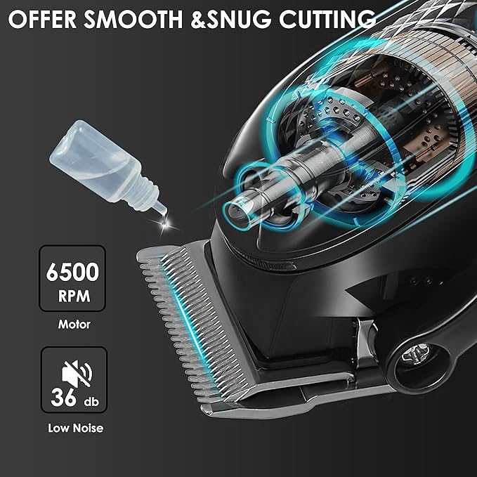 KEMEI Hair Clippers for Men, Professional Barber Clipper for Hair Cutting Cordless & Corded, Rechargeable Beard Trimmer