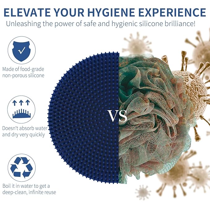 Silicone body scrubber shower bath