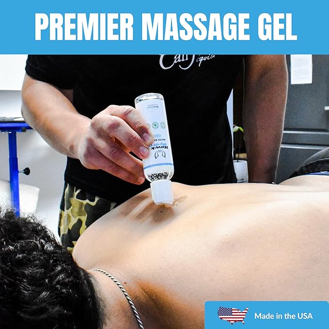 HawkHydro 4oz Water-Based Massage Emollient Gel, Professional Muscle Scraping Gel, Skin Emollient, Deep Tissue, Pack of 1