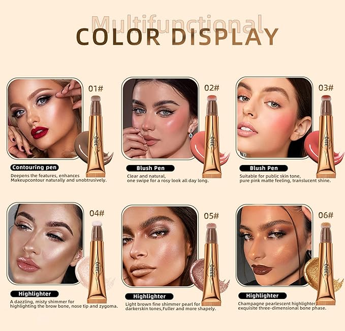 MAEPEOR Liquid Highlighter Stick Pearl White Cream Liquid Pearl White)