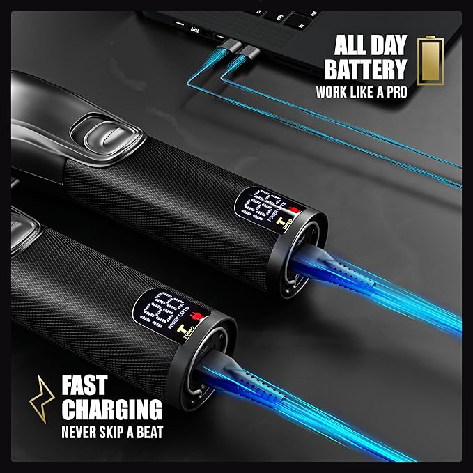 NOVAH Grooming Professional Hair Trimmer for Men, Barber Trimmer Cordless T Trimmers for Barbers