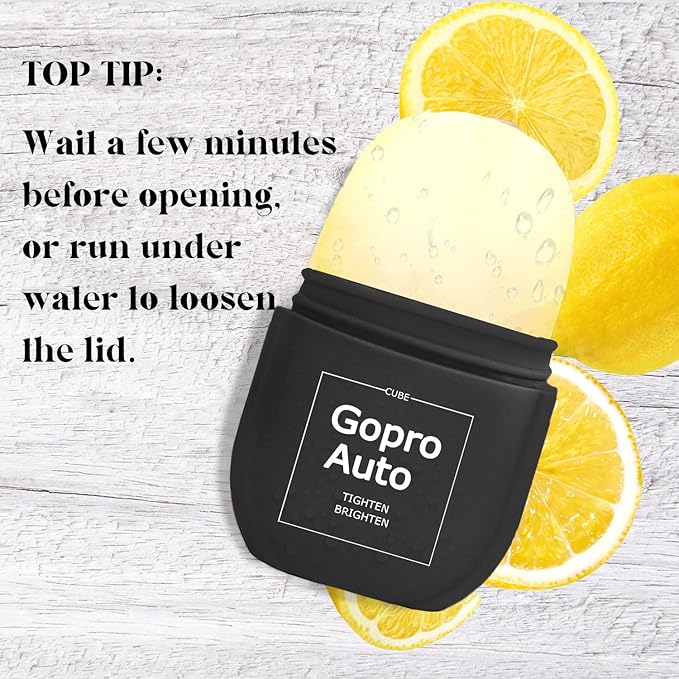 Cube Ice Roller for Face, Ice Facial Roller for Eyes Neck Naturally Tone and Tighten Skin, De-puff Eye Bags, Add a Healthy Glow Cryotherapy Enhance Skin Elasticity (Black)