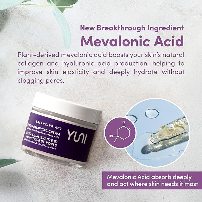 YUNI | Niacinamide Moisturizer | Collagen Boosting Face Cream | 5% Niacinamide | For Sensitive Skin | Anti-Aging Skincare | Skin Tightening | Plant Based | Vegan Skincare | 1.7 oz