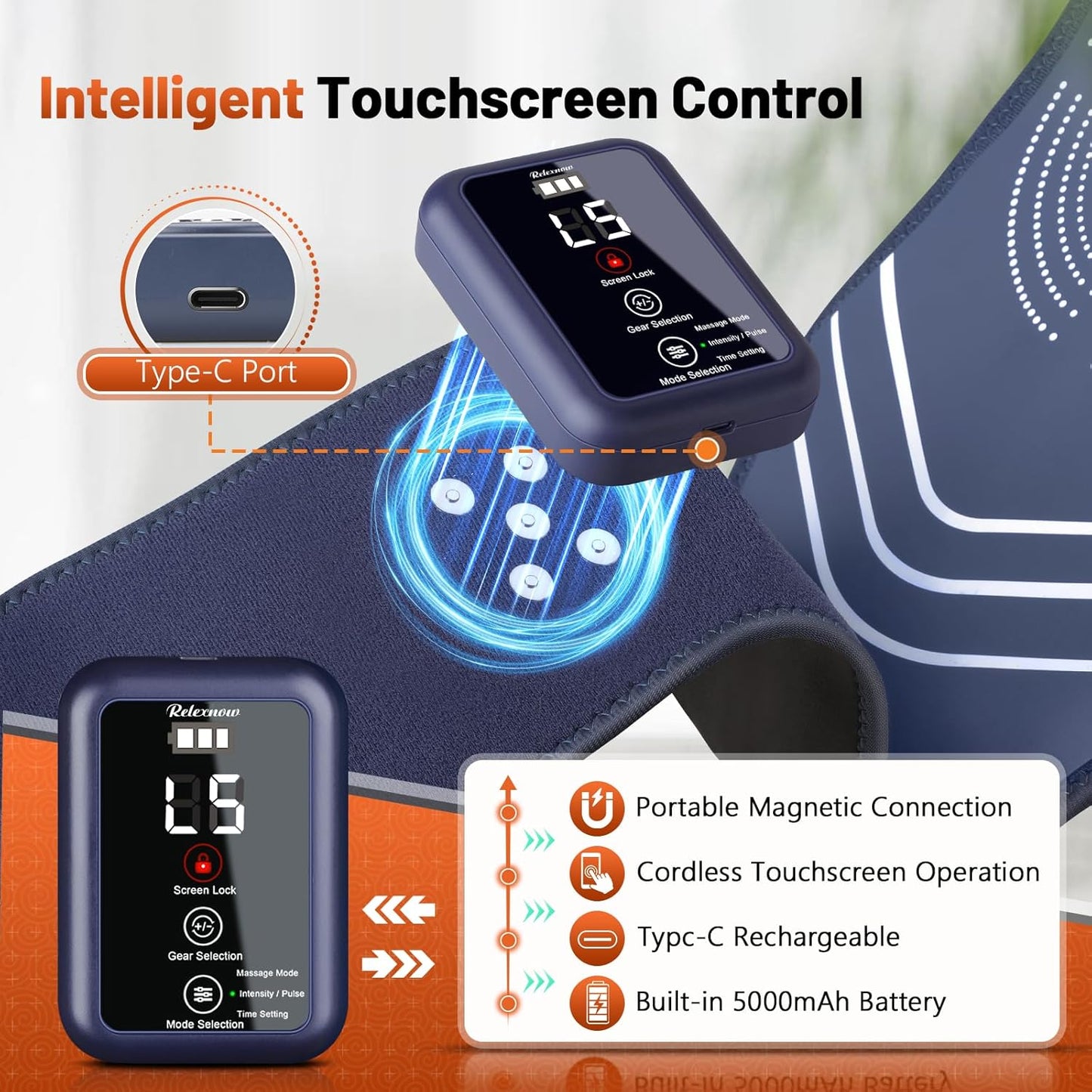 Red Light Therapy Massage Belt with 5 Heating Levels, 3 Vibration Modes, Infrared Light Therapy for Body,Wearable Light Therapy Device with Timer for Back Shoulder Waist Muscle Pain Relief