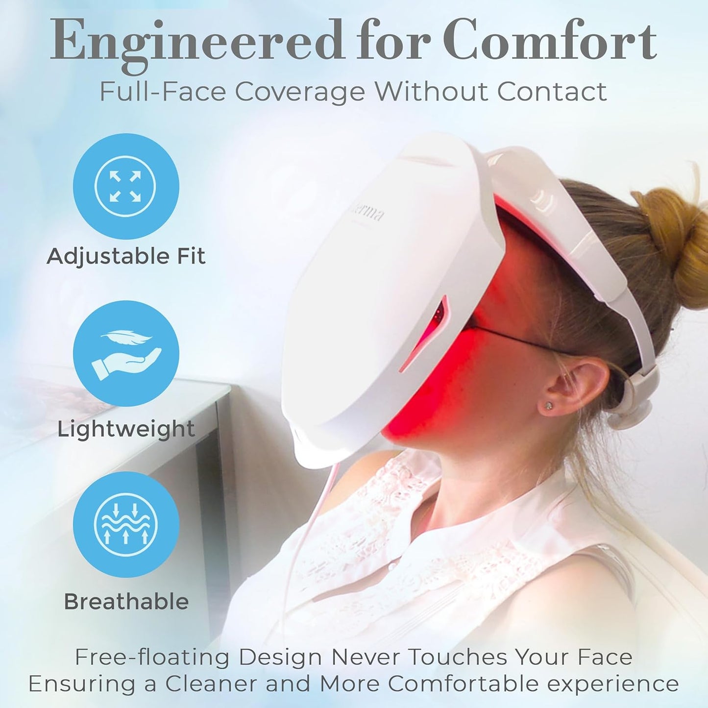 Red Light Therapy for Face – LED Face Mask for Eyes, Neck & Skin | Infrared Therapy Mask for Anti-Aging, Wrinkles, Skin Rejuvenation (HSA/FSA Eligible*)