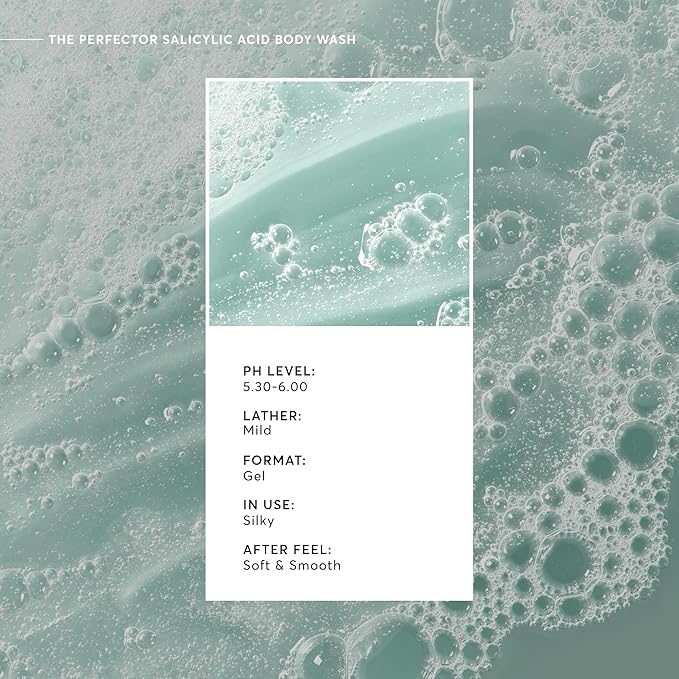 Naturium The Perfector Salicylic Acid Body Wash, Gentle & Smoothing Cleanser, 16.9 oz