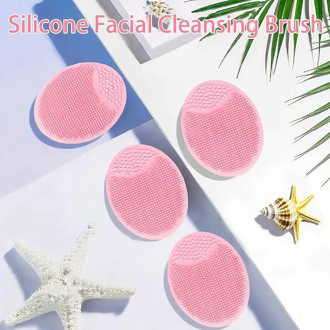 10 PCS Pink Spa Hair & Face Care Set,birthday gifts with Hair ties Silicone face brush Girl Gift for Face Washing, Makeup, Stone Facial Roller,Gua Sha Roller, Remove Wrinkles Eye Puffiness