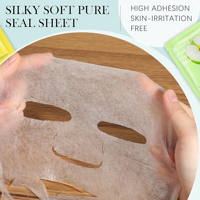 120 Pcs Assorted Combo Collagen Essence Face Masks Skincare Moisturizing Sheet Masks Bulk Hydrating Soothing Facial Mask for Most Skin Types Women Girls Gift Home Spa Travel