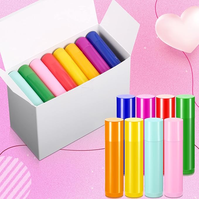128 Pieces Lip Balm Tubes 5 ml Refillable ml