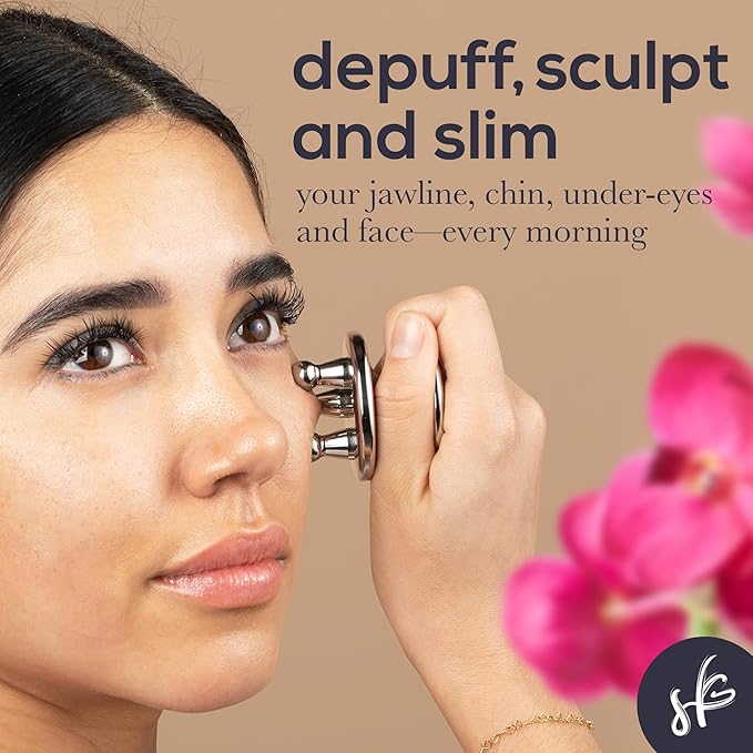 Kairetool Face & Body Massager, Lymphatic Drainage, Deep Tissue Massage, Pressure Point Therapy for Depuffing/Debloating, Fascia and Myofascial Release, Reduces Look of Cellulite, Mirror